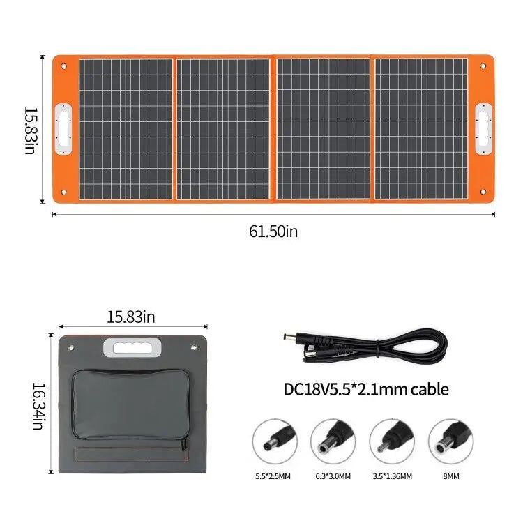 Solar Power Generator, 320W Portable Power Station;  Flashfish 292Wh 80000mAh Solar Generator Backup Power With LASHFISH 18V/100W Foldable Solar Panel;  Portable Solar Charger Doba