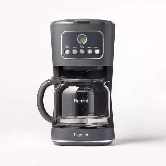 12 Cup Programmable Coffee Maker Gray, Automatic Coffee Maker Doba