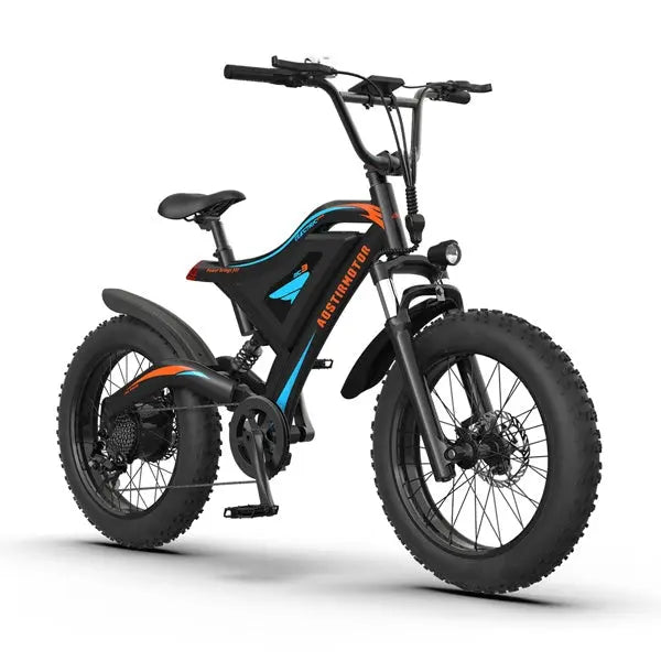 Adult, AOSTIRMOTOR 26" Bicycle 500W Motor 26" Fat Tire With 48V/15Ah Li-Battery S18-MINI New style Doba