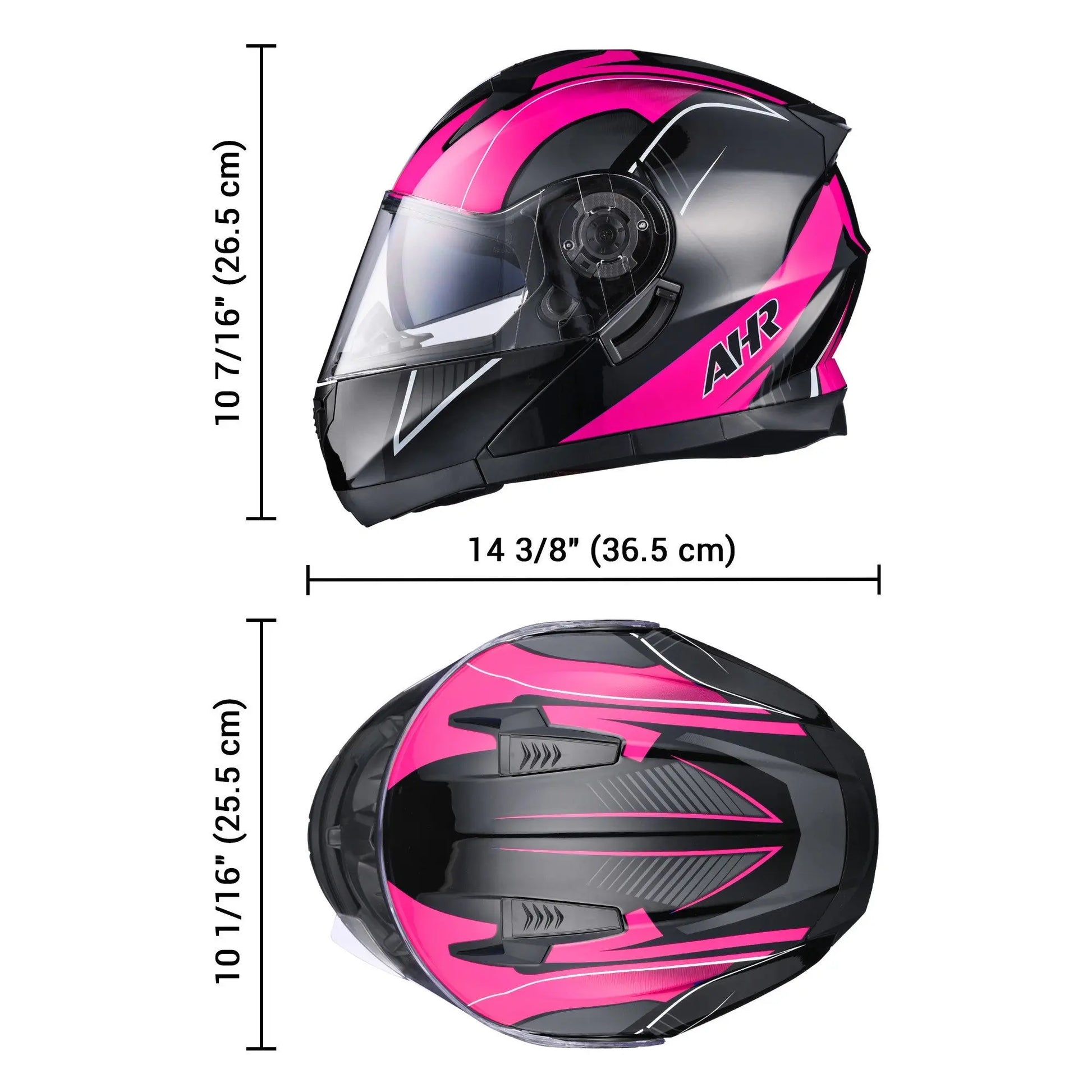 Helmet, Modular Helmet, Motorcycle, Folding Face Guard, BMX, Scooter, Cruiser, XXL Helmet, head circumference range from 24 13/16" to 25 3/16" Doba