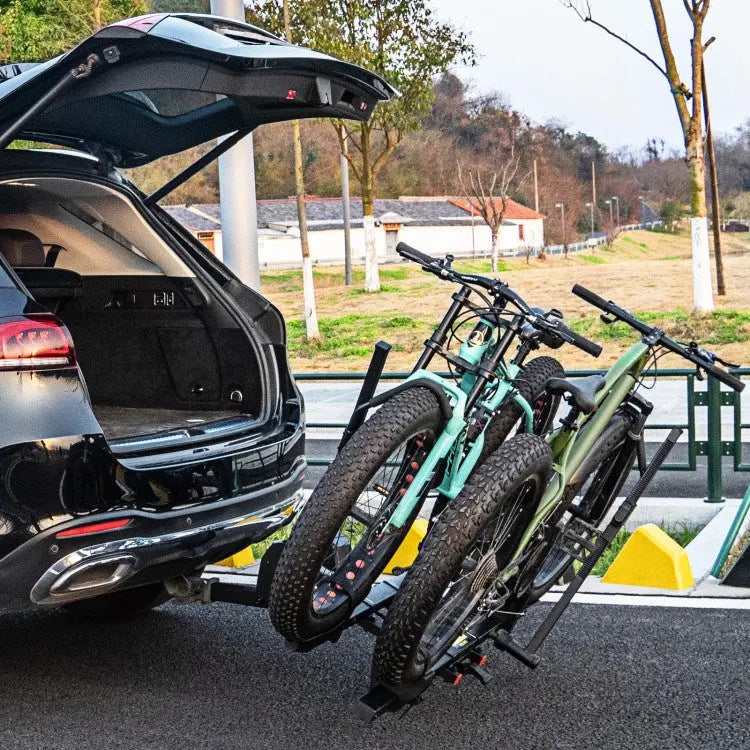 2 Inch Hitch Mount Bike Rack 2-Bike Platform Style Carrier with Tilt-able Design for Easy Trunk Access Doba