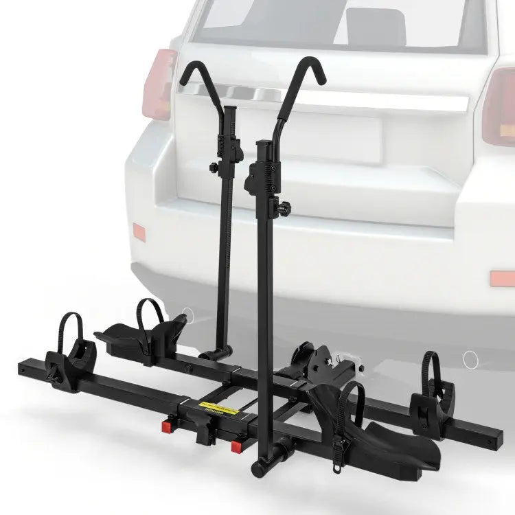 2 Inch Hitch Mount Bike Rack 2-Bike Platform Style Carrier with Tilt-able Design for Easy Trunk Access Doba