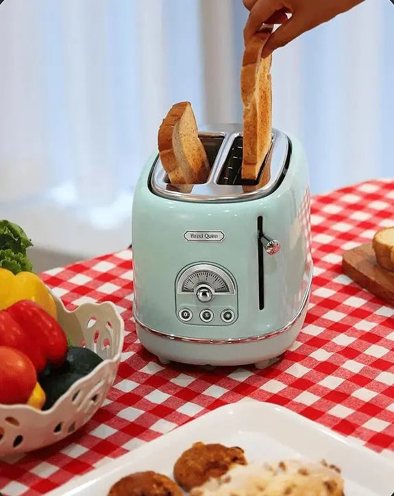 2 slice toaster SUS304 food grade 6 browning level stylish high lift bar 3 functions-thaw / reheat / cancel 1.5 inch super wide slot mint green Doba