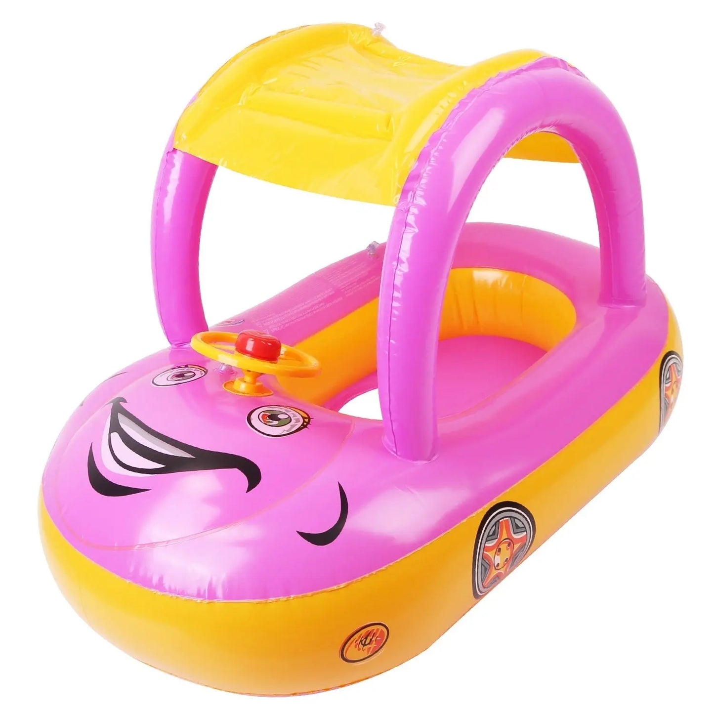 Baby Float Car Shaped Toddler Swimming Float Boat Pool Toy,  for 1-3 Year-Old Kids Infant Toddlers, Assembled): 85x52x54cm/33.46x20.47x21.26in Doba