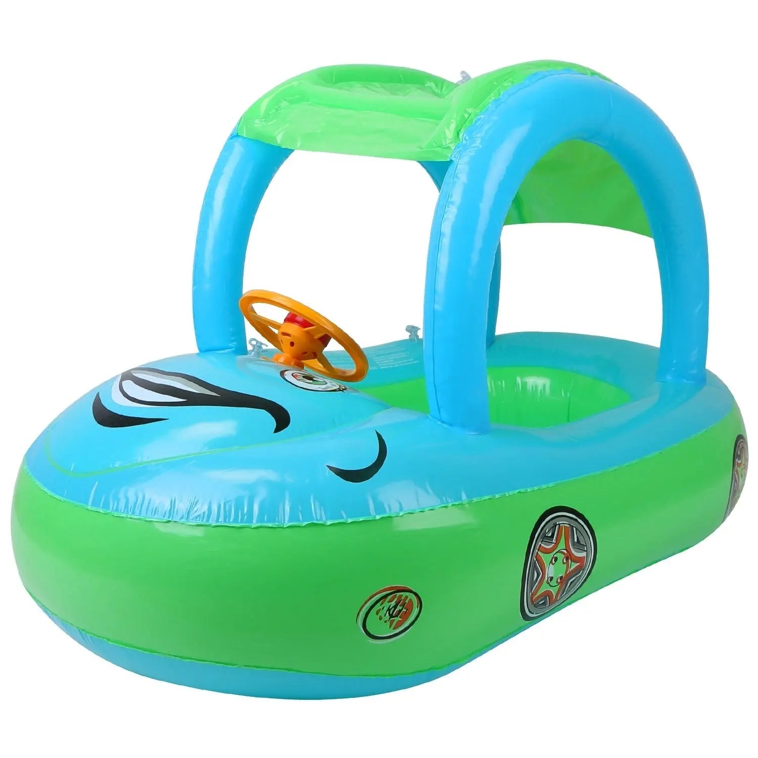 Baby Float Car Shaped Toddler Swimming Float Boat Pool Toy,  for 1-3 Year-Old Kids Infant Toddlers, Assembled): 85x52x54cm/33.46x20.47x21.26in Doba