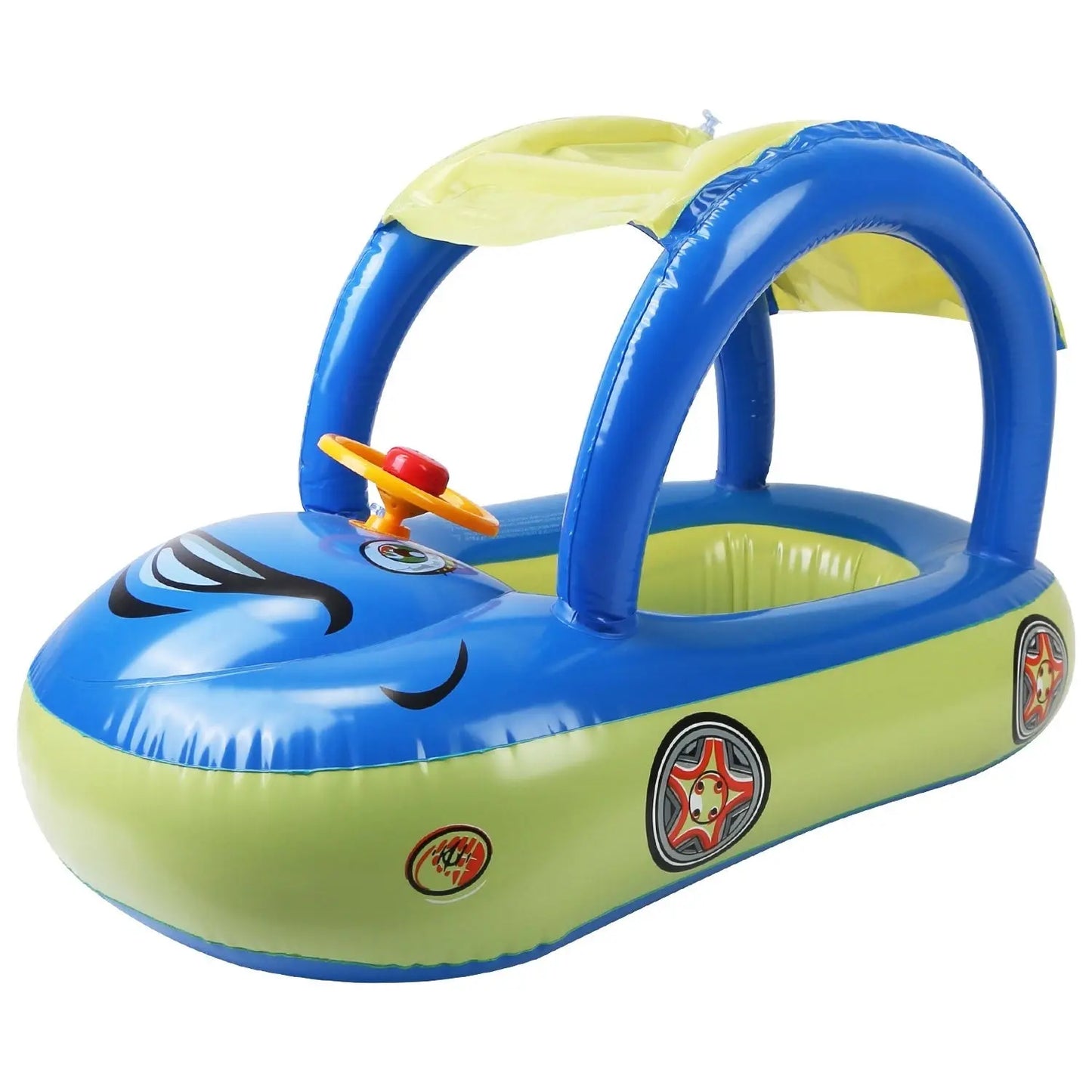 Baby Float Car Shaped Toddler Swimming Float Boat Pool Toy,  for 1-3 Year-Old Kids Infant Toddlers, Assembled): 85x52x54cm/33.46x20.47x21.26in Doba