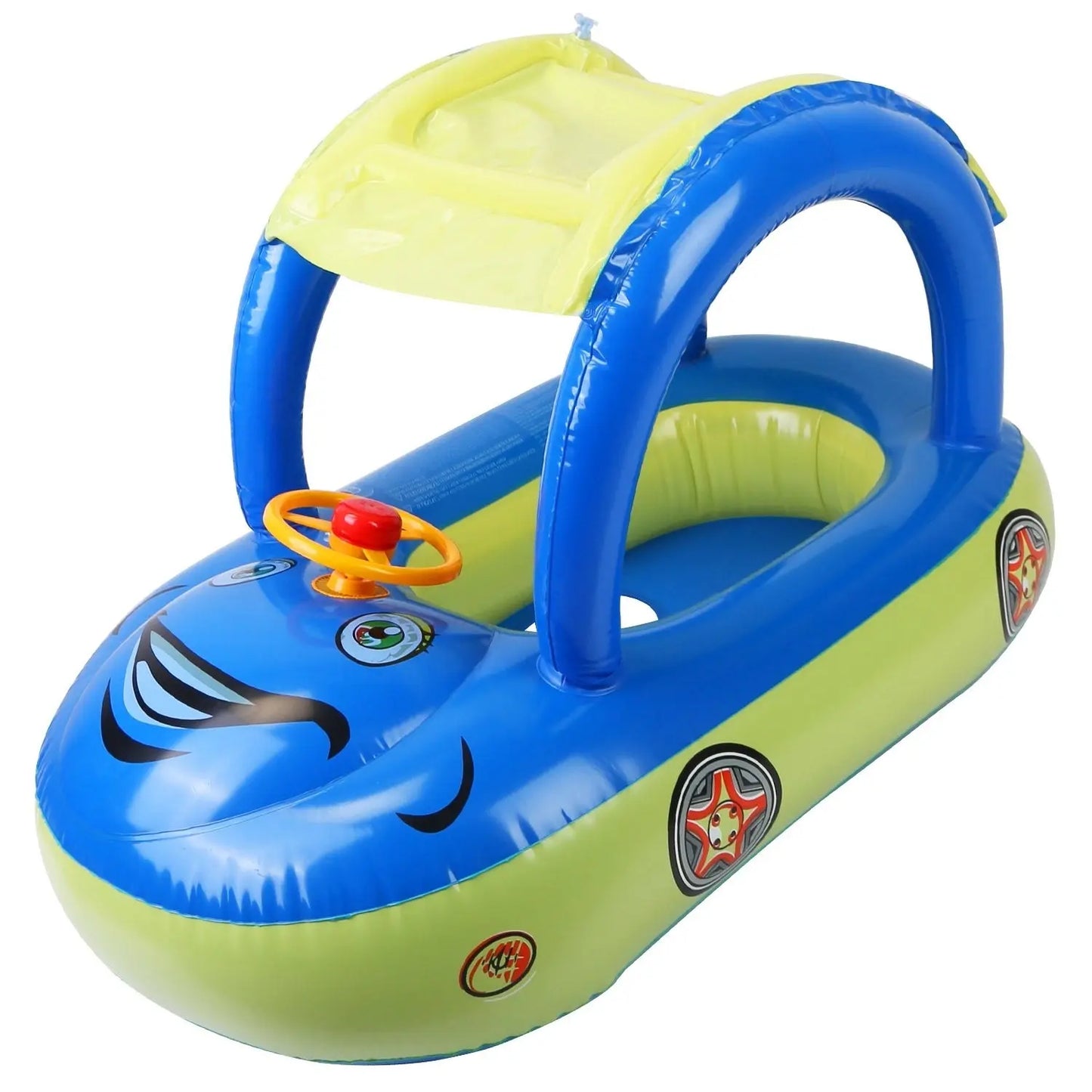 Baby Float Car Shaped Toddler Swimming Float Boat Pool Toy,  for 1-3 Year-Old Kids Infant Toddlers, Assembled): 85x52x54cm/33.46x20.47x21.26in Doba