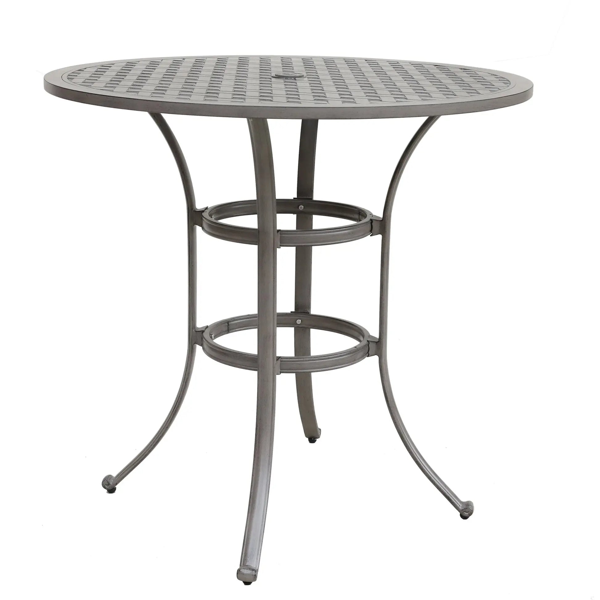 42 Inches Cast Aluminum Round Bar Table Doba