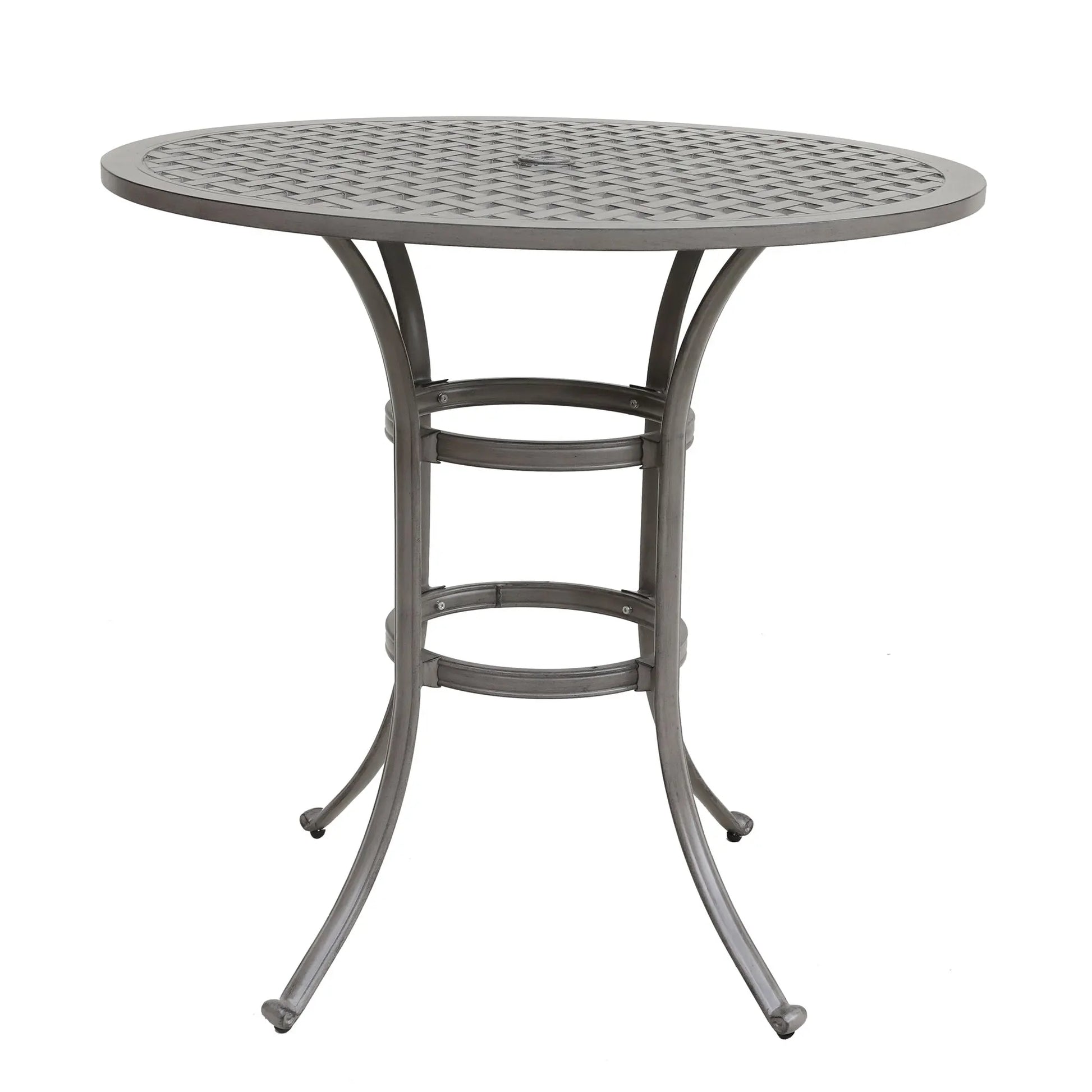 42 Inches Cast Aluminum Round Bar Table Doba