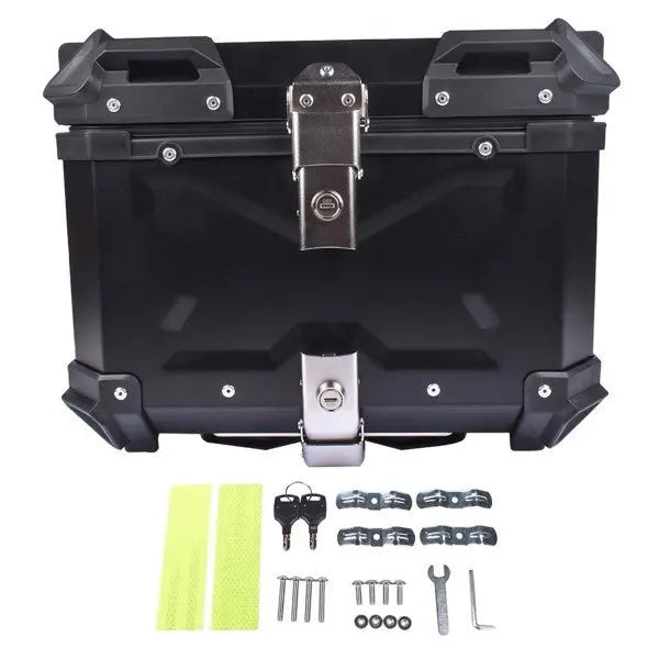 45L Balck Waterproof Motorcycle Luggage Tail Box, Trunk Storage, Scooter Top Case Doba