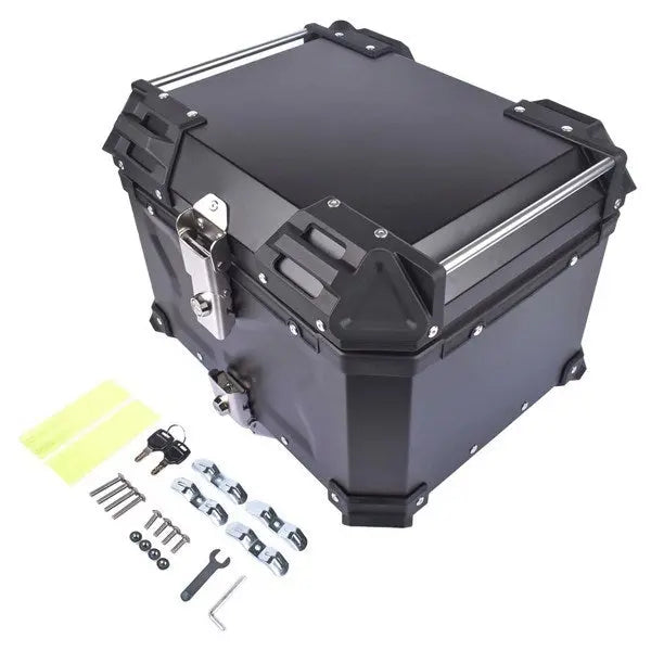 45L Balck Waterproof Motorcycle Luggage Tail Box, Trunk Storage, Scooter Top Case Doba