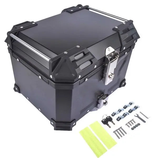 45L Balck Waterproof Motorcycle Luggage Tail Box, Trunk Storage, Scooter Top Case Doba