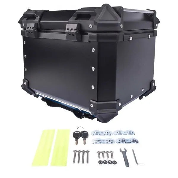 45L Balck Waterproof Motorcycle Luggage Tail Box, Trunk Storage, Scooter Top Case Doba