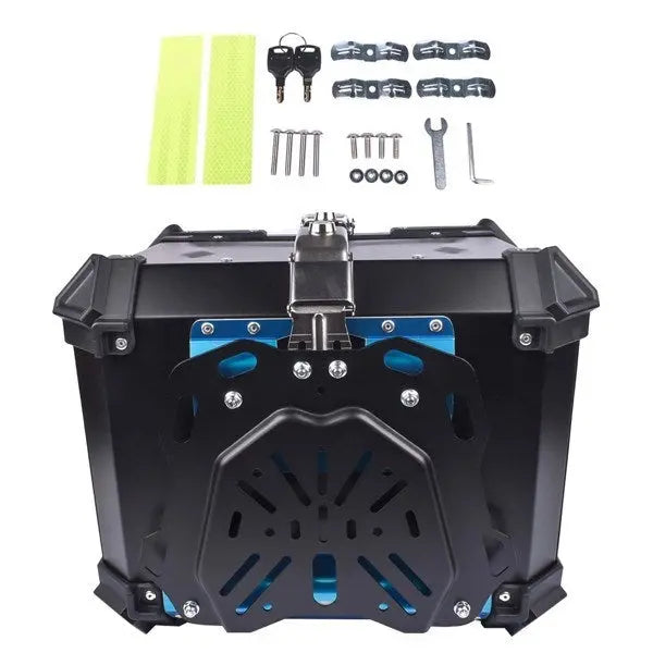 45L Balck Waterproof Motorcycle Luggage Tail Box, Trunk Storage, Scooter Top Case Doba