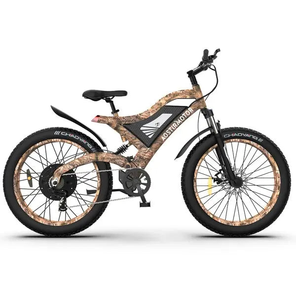 Adult, AOSTIRMOTOR 26" 1500W Electric Bike Fat Tire 48V 15AH Removable Lithium Battery for Adults S18-1500W, Camouflage Doba