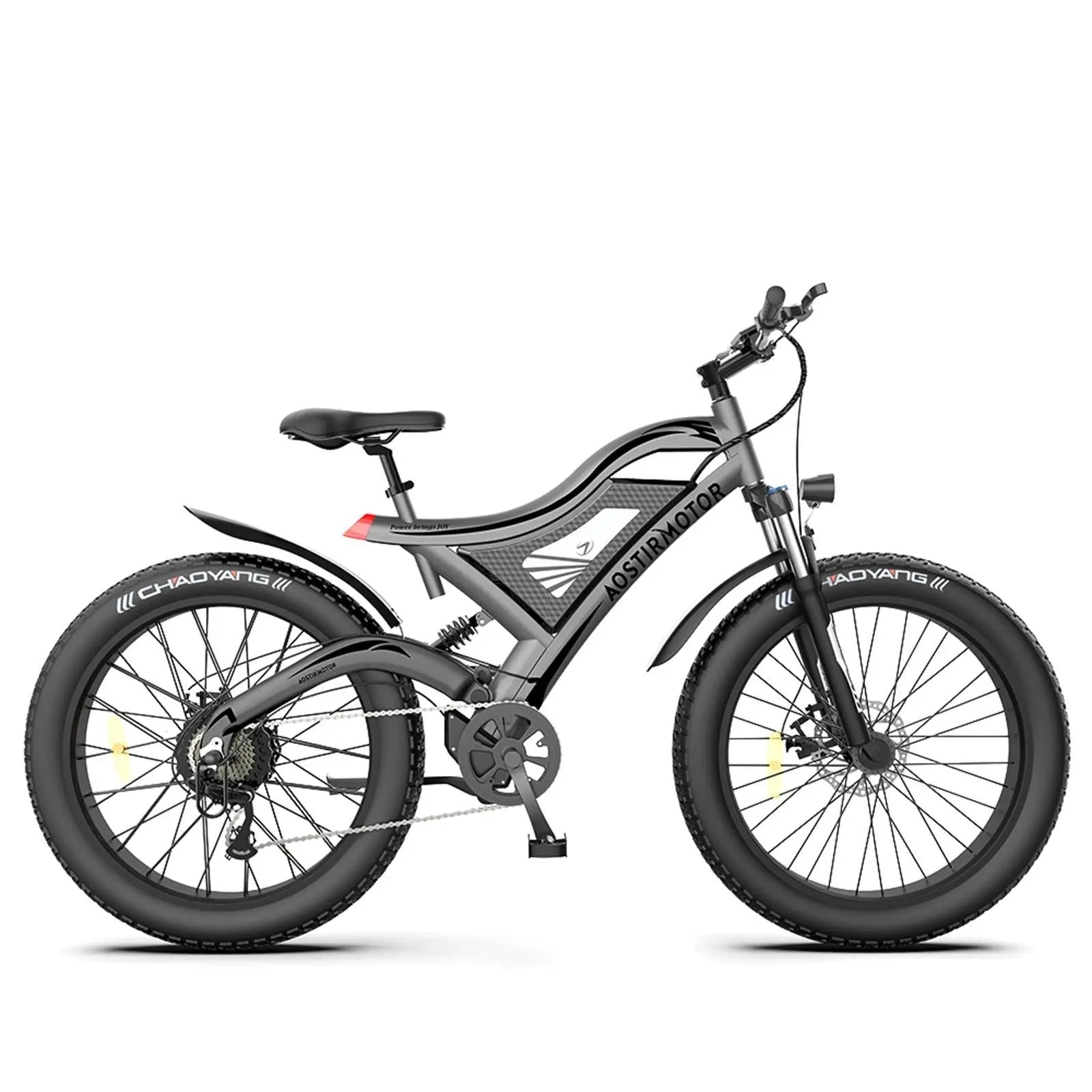 Adult, AOSTIRMOTOR 26" 750W Electric Bike Fat Tire 48V 15AH Removable Lithium Battery for Adults RT Doba