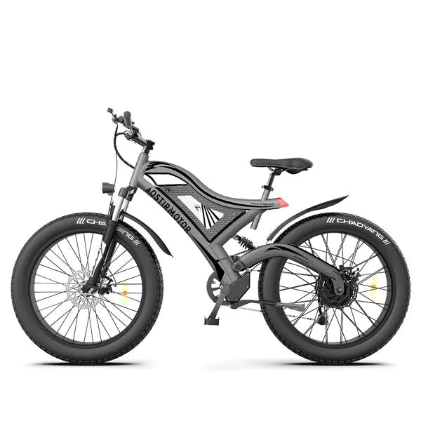 Adult, Aostirmoter, 26" 750W. Electric Bicycle  Electric Mountain Bike; All Terrain e-bike Ebike 48V 15AH ; S18 Dark Grey Doba