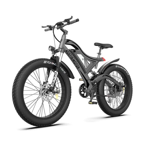 Adult, Aostirmoter, 26" 750W. Electric Bicycle  Electric Mountain Bike; All Terrain e-bike Ebike 48V 15AH ; S18 Dark Grey Doba