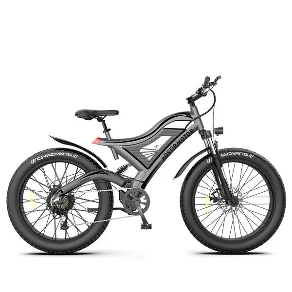 Adult, Aostirmoter, 26" 750W. Electric Bicycle  Electric Mountain Bike; All Terrain e-bike Ebike 48V 15AH ; S18 Dark Grey Doba