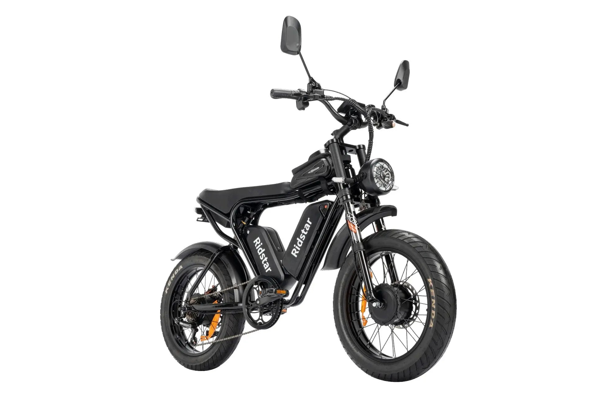 Adult, Dual Motor E-bike 2000W 52V 40Ah Fat Tire E-bike, 20-INCH 4.0 TIRE (Black) Doba