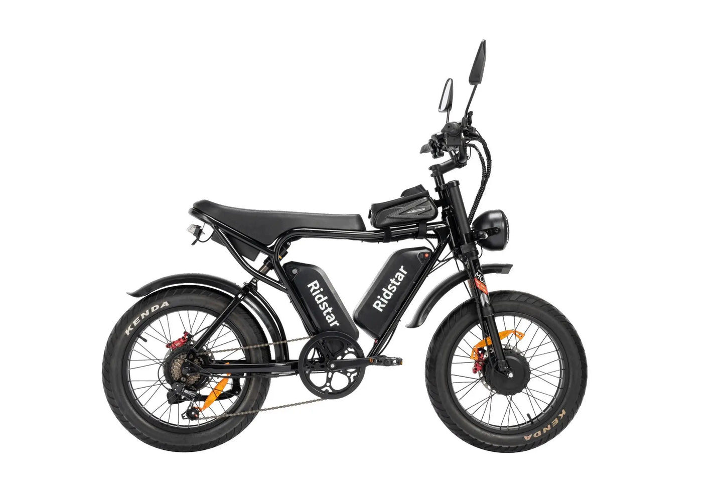 Adult, Dual Motor E-bike 2000W 52V 40Ah Fat Tire E-bike, 20-INCH 4.0 TIRE (Black) Doba