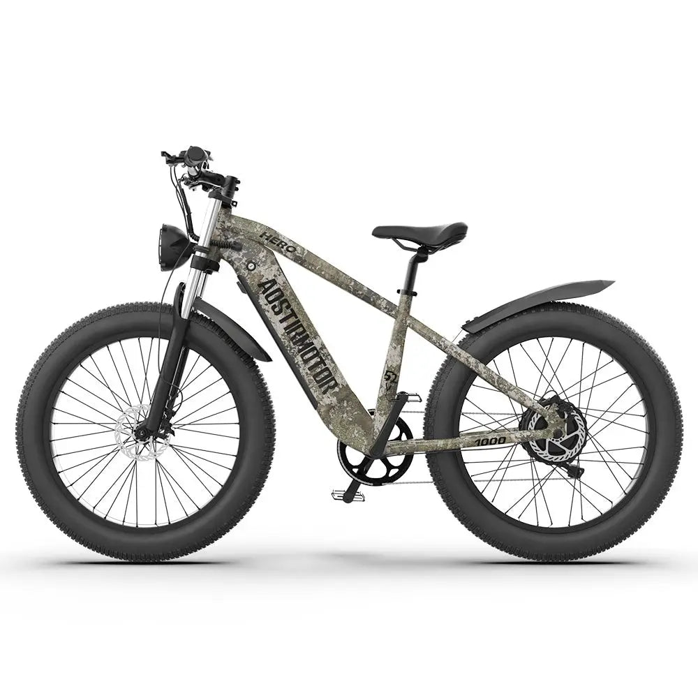 Adult, E-bike Aostirmotor, 26"1000W Electric Bike 52V 20Ah battery SAMSUNG All-terrain EBike Mountain Bicycle(Camouflage) Doba