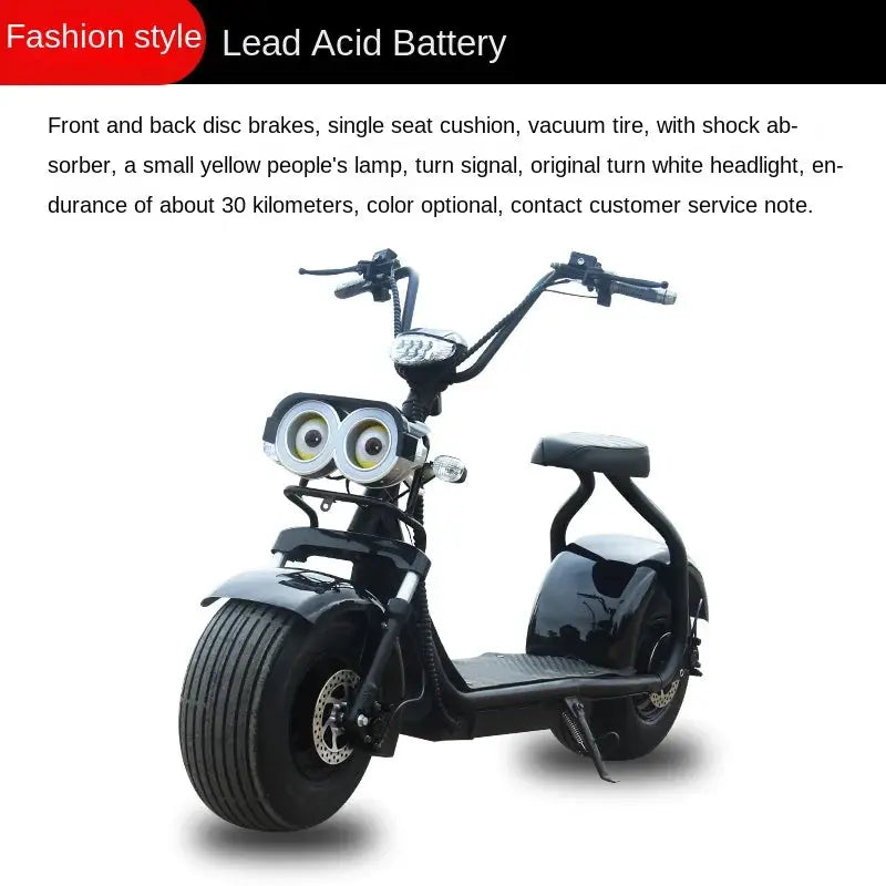 Adult,  Electric Vehicle Large Wide Tire Adult Scooter Two-Wheel off-Road Vehicle Battery Car Pedal Motorcycle Sports Car - American Roasting Company