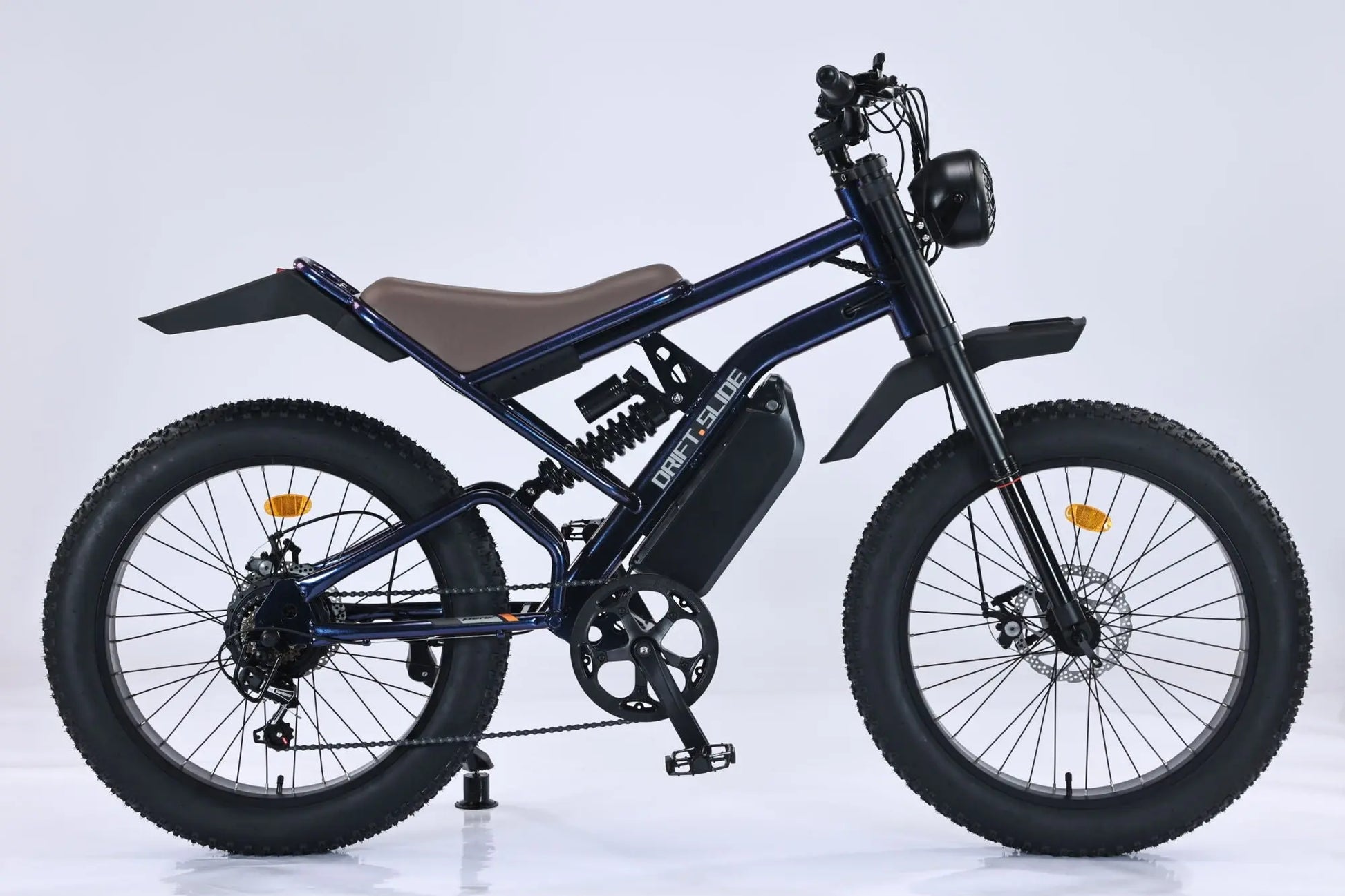 Adult, GT-C1 Chameleon New Design 750W Mountain Electric Bicycle Out Door With Fat Tire 24'' Ebike (Navy Blue) Doba