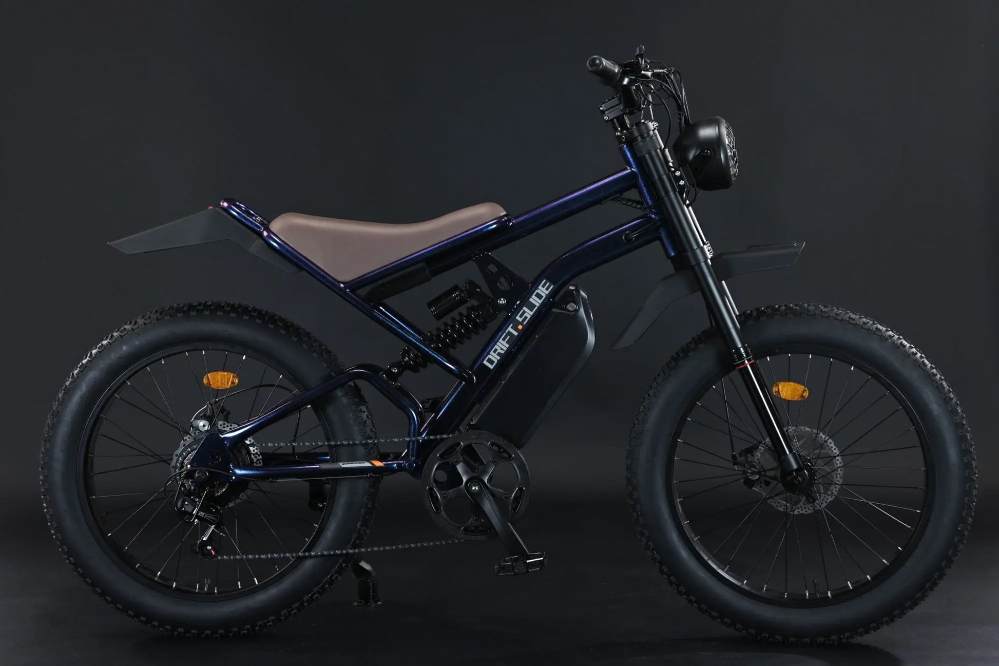 Adult, GT-C1 Chameleon New Design 750W Mountain Electric Bicycle Out Door With Fat Tire 24'' Ebike (Navy Blue) Doba