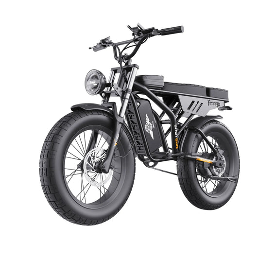 Adult, GT02 Pro Fat Tires Off Road Electric Bike 1400W Powerful Motor 7 Speed Gears (Black) Version Doba