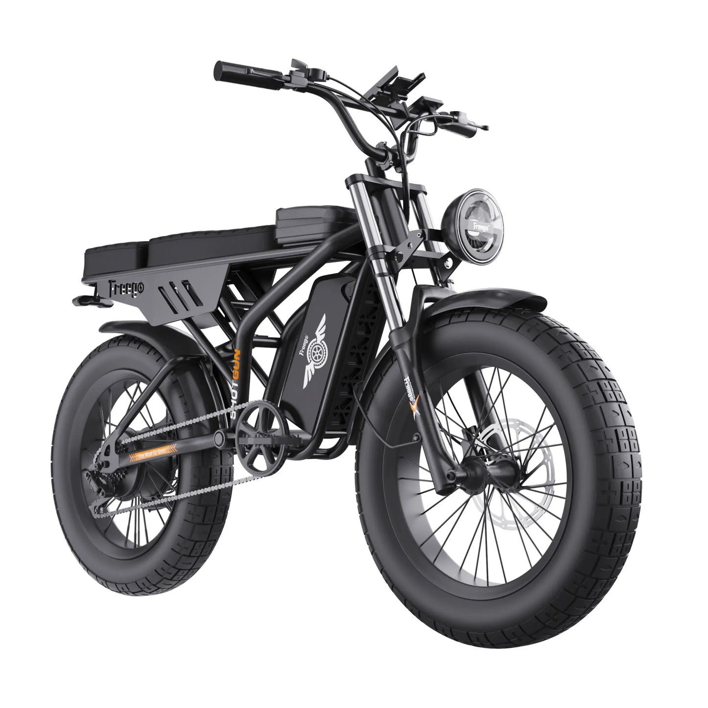 Adult, GT02 Pro Fat Tires Off Road Electric Bike 1400W Powerful Motor 7 Speed Gears (Black) Version Doba