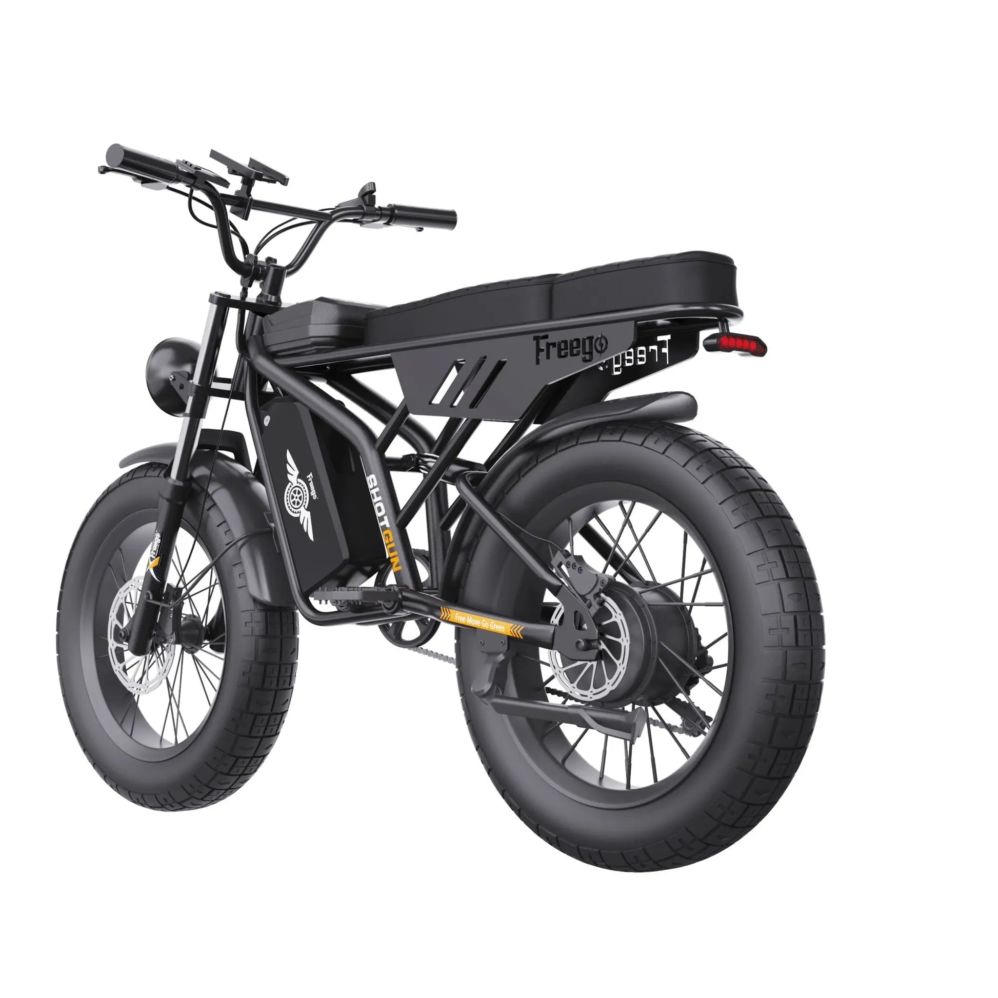 Adult, GT02 Pro Fat Tires Off Road Electric Bike 1400W Powerful Motor 7 Speed Gears (Black) Version Doba