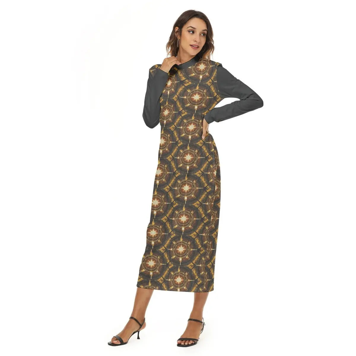 All-Over Print Women's Hip Dress Yoycol