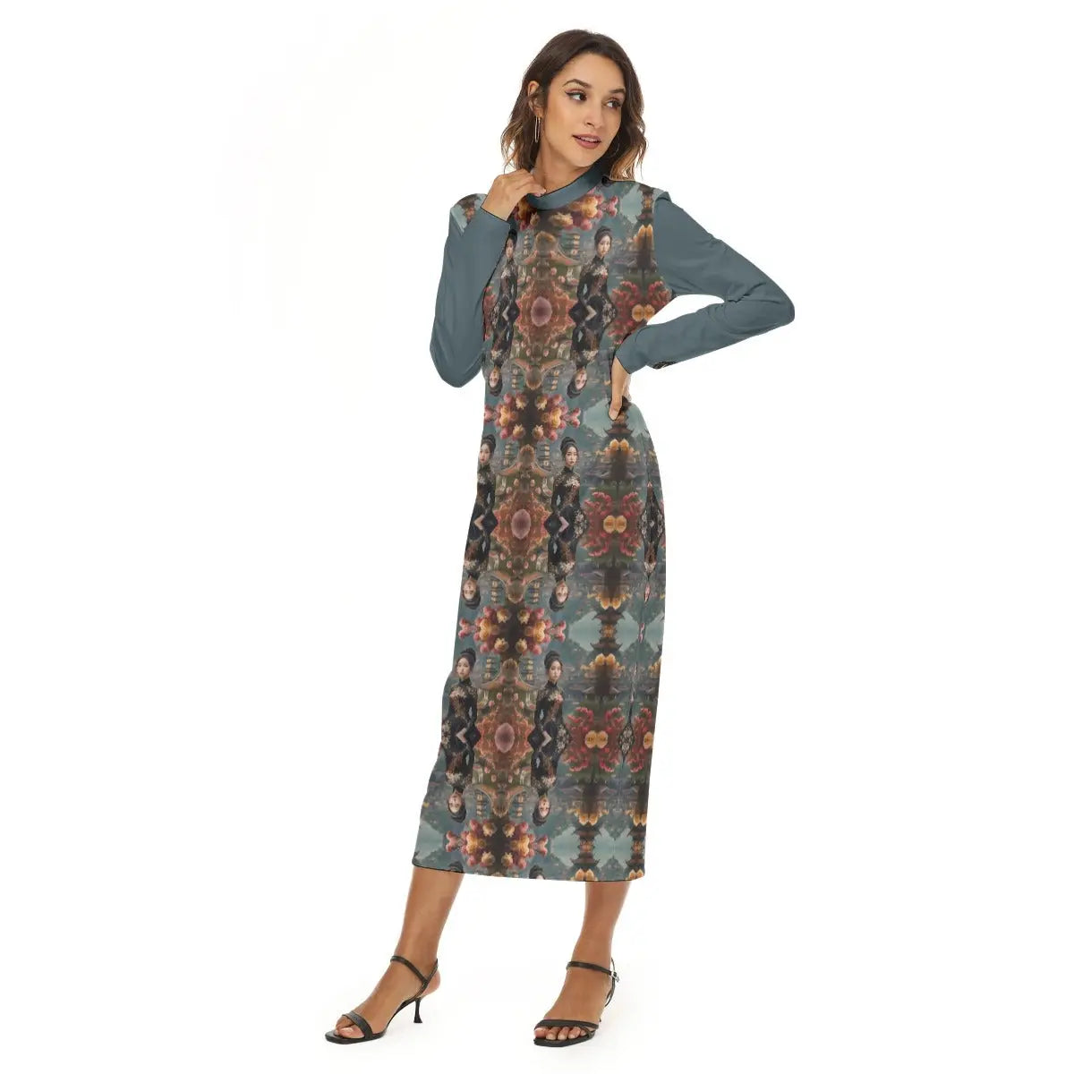 All-Over Print Women's Hip Dress Yoycol