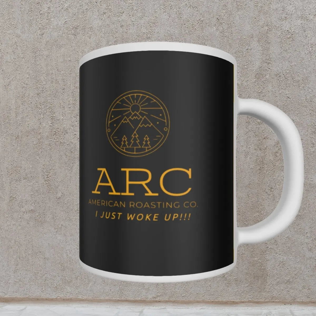 American Roasting Company Coffee Shop Ceramic Mug. (I Just Woke Up) Yoycol