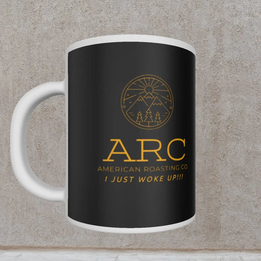 American Roasting Company Coffee Shop Ceramic Mug. (I Just Woke Up) Yoycol