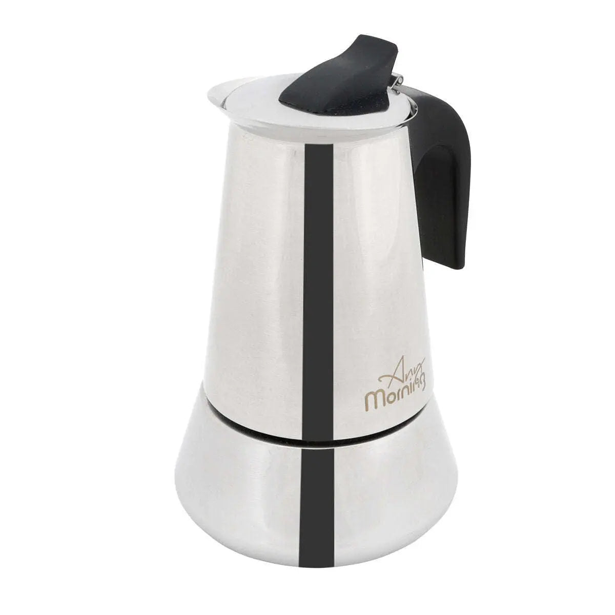 Any Morning Jun-4 Stainless Steel Espresso Coffee Maker 200 ml, Traditional Espresso Maker Doba