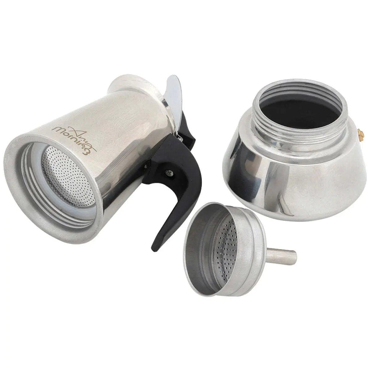 Any Morning Jun-4 Stainless Steel Espresso Coffee Maker 200 ml, Traditional Espresso Maker Doba