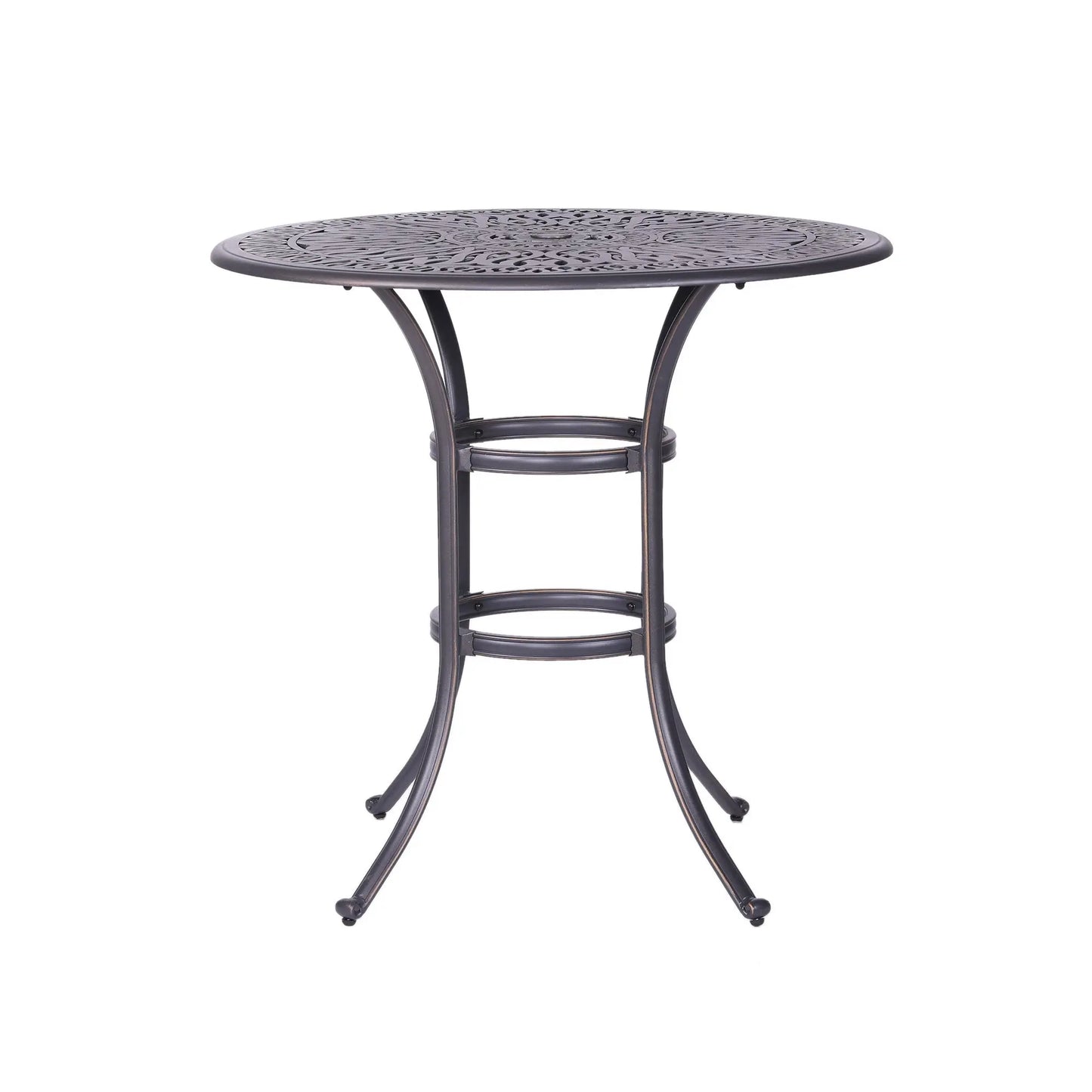 Bar Hight Table, Cast Aluminum 42W x 42H inches Doba