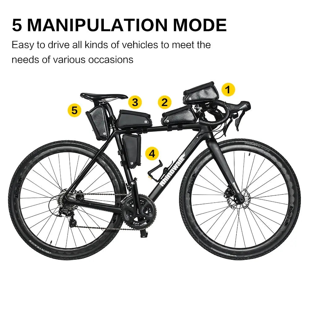 Bike Phone Front Frame Bag Bicycle Bag Waterproof Bike Phone Mount Top Tube Bag Bike Phone Case Holder Accessories Cycling Pouch Compatible Phone Under 6.5' Doba