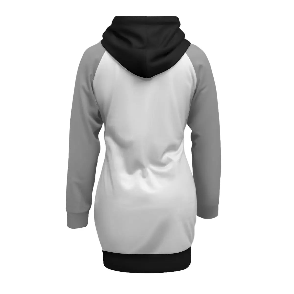 Trangware Women's Pullover Hoodie With Raglan Sleeve, White/Gray/Black Yoycol