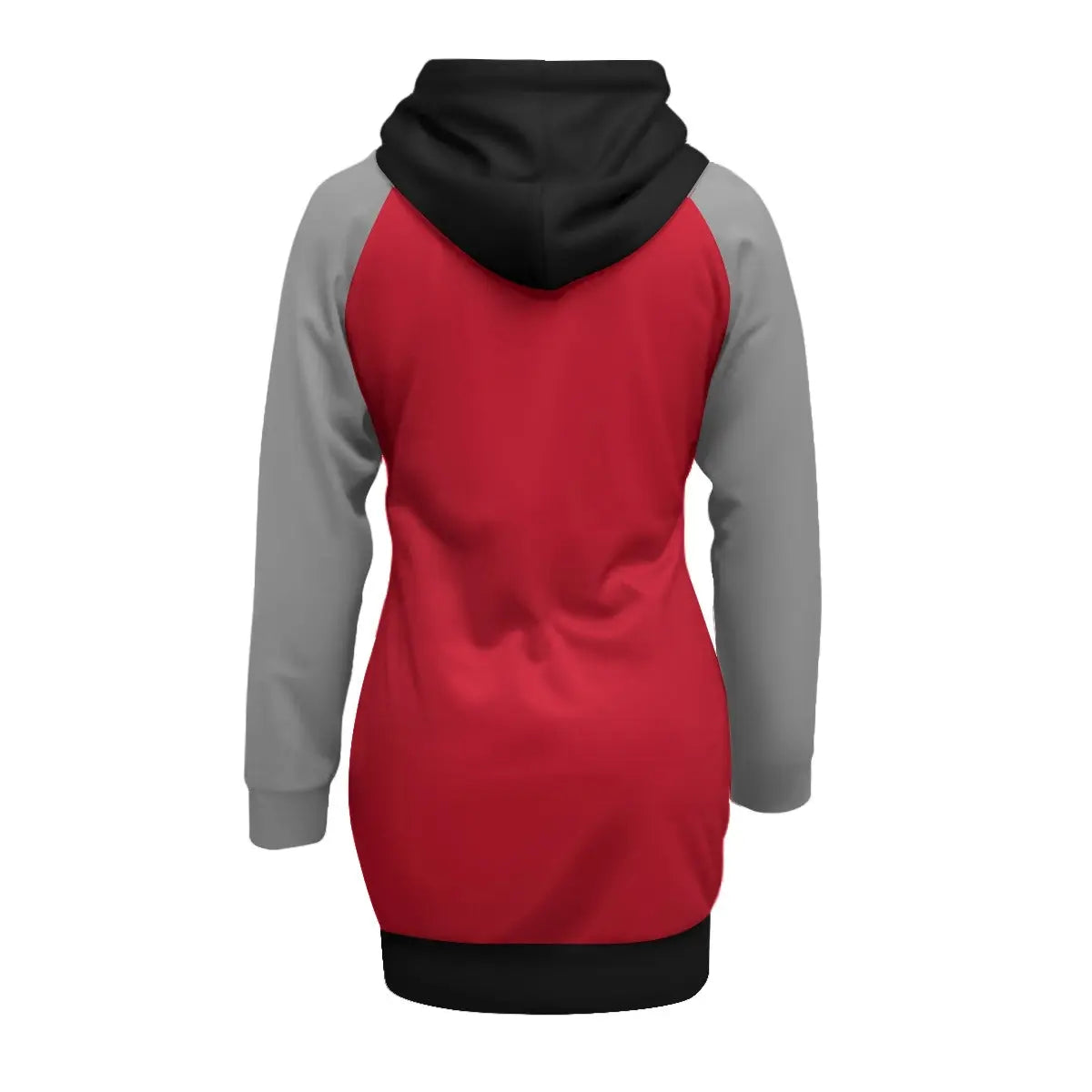 Trangware Women's Pullover Hoodie With Raglan Sleeve, Red/Gray/Black Yoycol