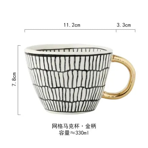 Ceramic Mug with Handle Coffee Cup 330ml Afternoon Tea Cup Milk Tea Cups Milk Mug Coffee Mugs Drinkware Teacup Water Cups - American Roasting Company