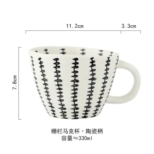 Ceramic Mug with Handle Coffee Cup 330ml Afternoon Tea Cup Milk Tea Cups Milk Mug Coffee Mugs Drinkware Teacup Water Cups - American Roasting Company