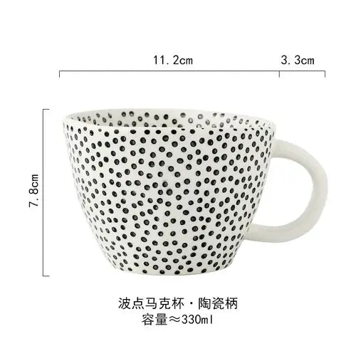 Ceramic Mug with Handle Coffee Cup 330ml Afternoon Tea Cup Milk Tea Cups Milk Mug Coffee Mugs Drinkware Teacup Water Cups - American Roasting Company