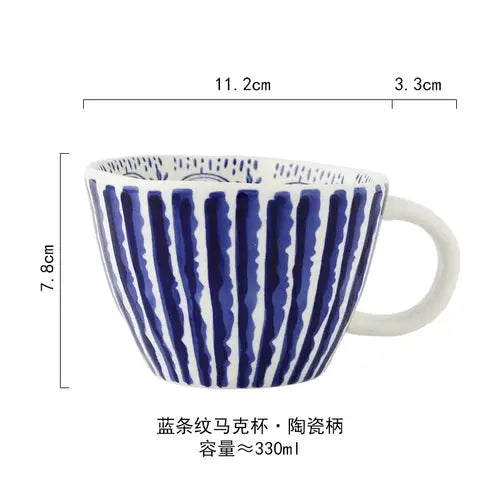 Ceramic Mug with Handle Coffee Cup 330ml Afternoon Tea Cup Milk Tea Cups Milk Mug Coffee Mugs Drinkware Teacup Water Cups - American Roasting Company