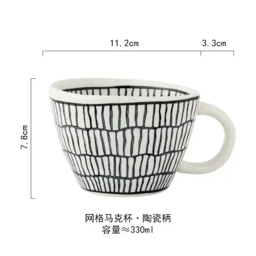 Ceramic Mug with Handle Coffee Cup 330ml Afternoon Tea Cup Milk Tea Cups Milk Mug Coffee Mugs Drinkware Teacup Water Cups - American Roasting Company