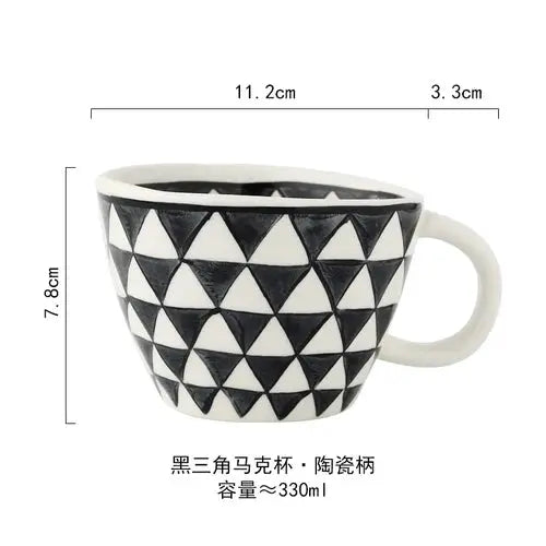 Ceramic Mug with Handle Coffee Cup 330ml Afternoon Tea Cup Milk Tea Cups Milk Mug Coffee Mugs Drinkware Teacup Water Cups - American Roasting Company