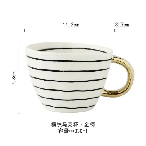 Ceramic Mug with Handle Coffee Cup 330ml Afternoon Tea Cup Milk Tea Cups Milk Mug Coffee Mugs Drinkware Teacup Water Cups - American Roasting Company