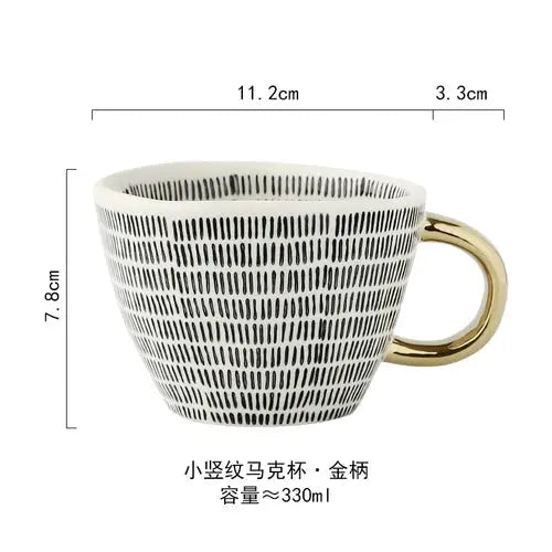 Ceramic Mug with Handle Coffee Cup 330ml Afternoon Tea Cup Milk Tea Cups Milk Mug Coffee Mugs Drinkware Teacup Water Cups - American Roasting Company